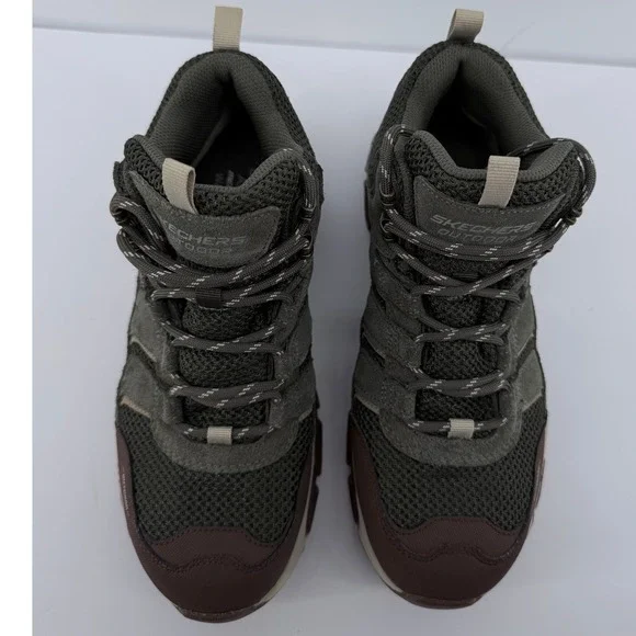 Skechers Boots Womens 8 Olive Waterproof Relaxed Air Cooled Memory Foam Hiking - Picture 8 of 12